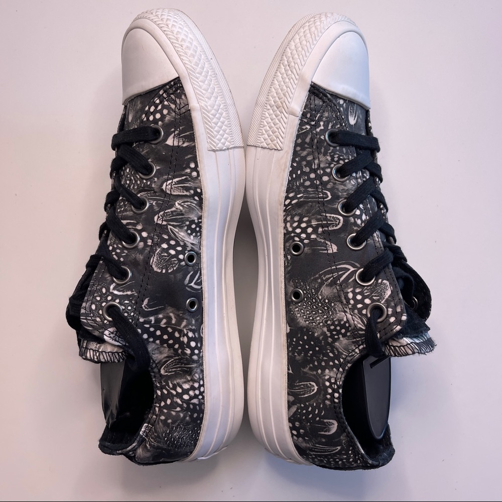 Converse Chuck Taylor All Star Low Ox-Black White Feather W Size 10 - Picture 5 of 9